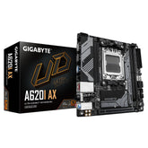 GIGABYTE A620I AX (AM5/ LGA 1718/ AMD/ A620/ Mini-ITX/ 5-Year Warranty/ DDR5/ Single M.2/ PCIe 4.0/ USB 3.2 Gen1 Type-C/Realtek Wi-Fi 6E/ Realtek 2.5GbE/ Q-Flash Plus/PCIe EZ-Latch/Motherboard)