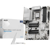 MSI PRO Z890-S WiFi White Motherboard, ATX - Supports Intel Core Ultra Processors (Series 2), LGA 1851 - DDR5 Memory Boost (8600+ MT/s OC), PCIe 5.0 x16 & 4.0 x16, M.2 Gen5, Wi-Fi 7, 2.5G LAN