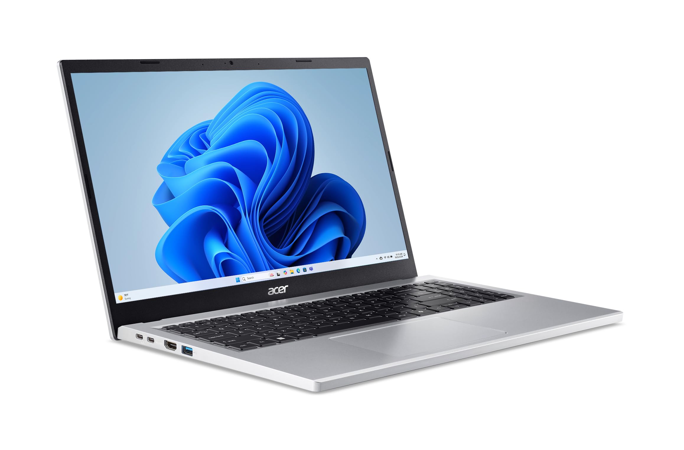 Acer Aspire Go 15 AI Ready Laptop | 15.6" FHD (1920 x 1080) IPS Display | Intel Core 3 Processor N355 | Intel Graphics | 8GB DDR5 | 128GB UFS | Wi-Fi 6 | Windows 11 Home in S Mode | AG15-32P-352Z