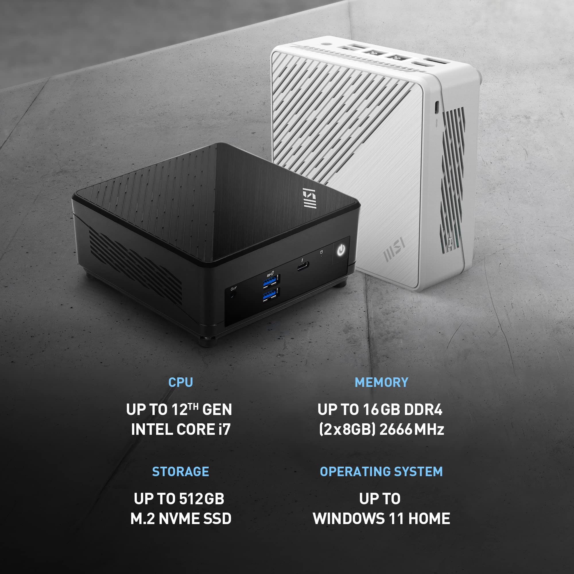 MSI Cubi Desktop, Intel Core 7- SSD, WiFi 6E, Win 11 Pro