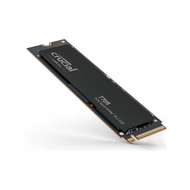 Crucial T710 1TB Gen5 NVMe SSD, Up to 14,900 MB/s, PCIe 5.0 M.2 2280, Internal Solid State Drive, Compatible with Laptop, Desktop, +Acronis Software - CT1000T710SSD8-01