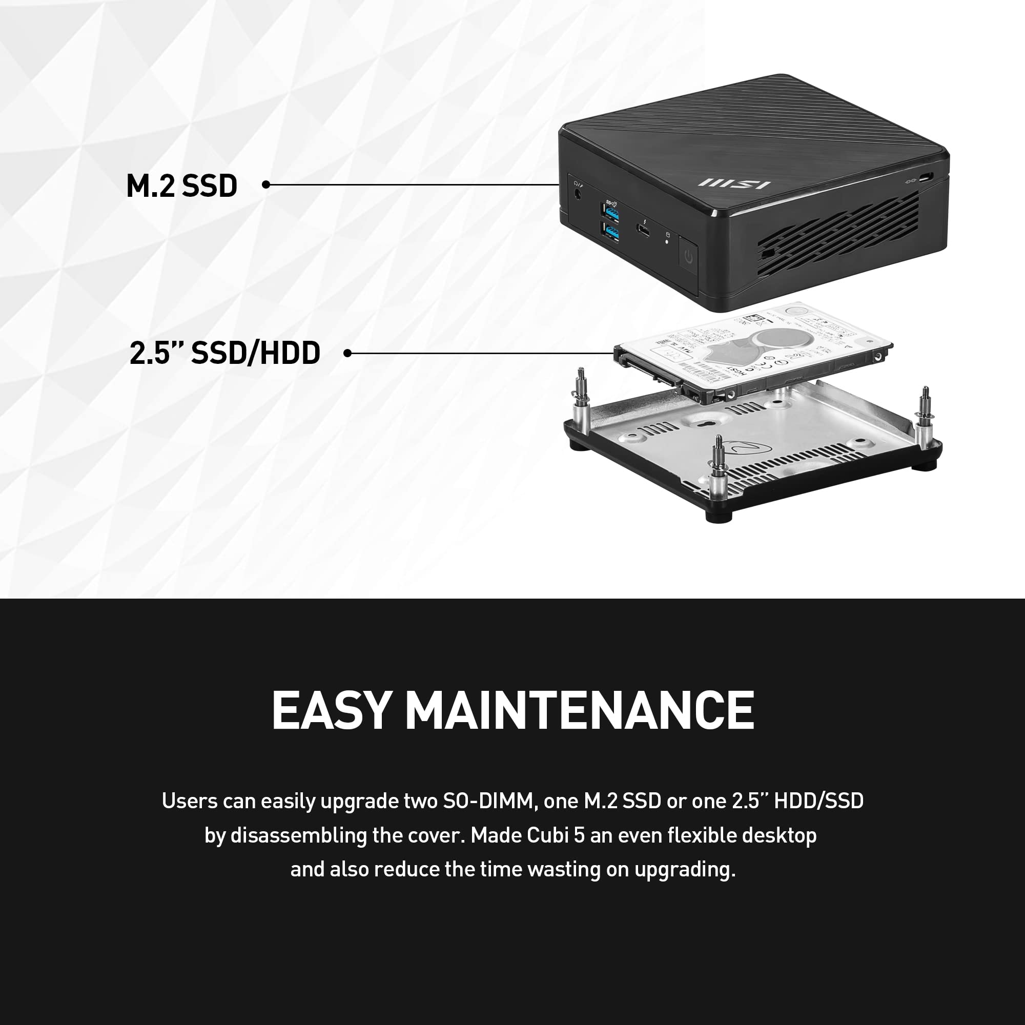 MSI Cubi Desktop, Intel Core 7- SSD, WiFi 6E, Win 11 Pro