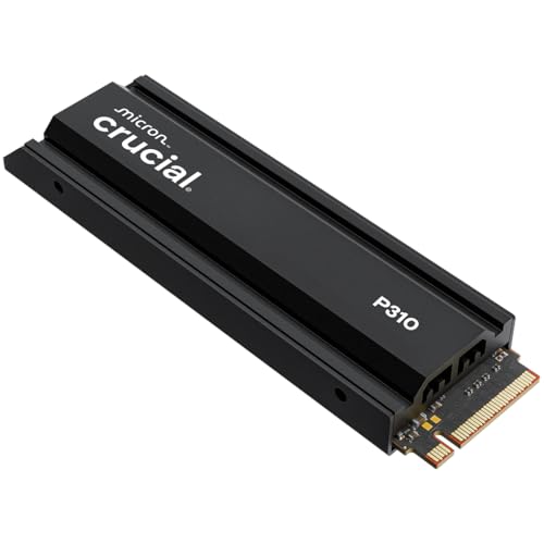 Crucial P310 1TB PCIe Gen4 2280 NVMe M.2 SSD with heatsink Up to 7,100MB/s – with Acronis Offer