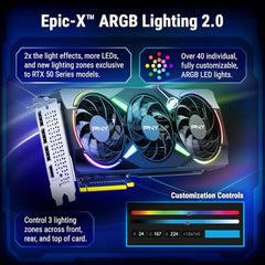 PNY NVIDIA GeForce RTX™ 5070 Epic-X™ ARGB OC Triple Fan, Graphics Card,Blackwell Architecture, DLSS 4