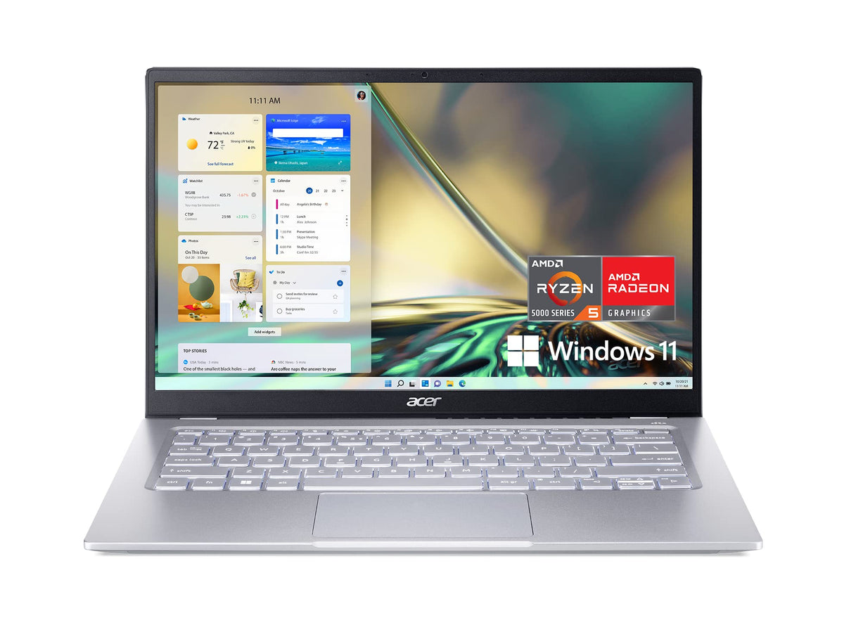 Acer Swift 3 Thin & Light Laptop | 14" Full HD IPS 100% sRGB Display | AMD Ryzen 7 5700U Octa-Core Processor | 8GB LPDDR4X | 512GB NVMe SSD | WiFi 6 | Backlit KB | FPR | Amazon Alexa | SF314-43-R2YY