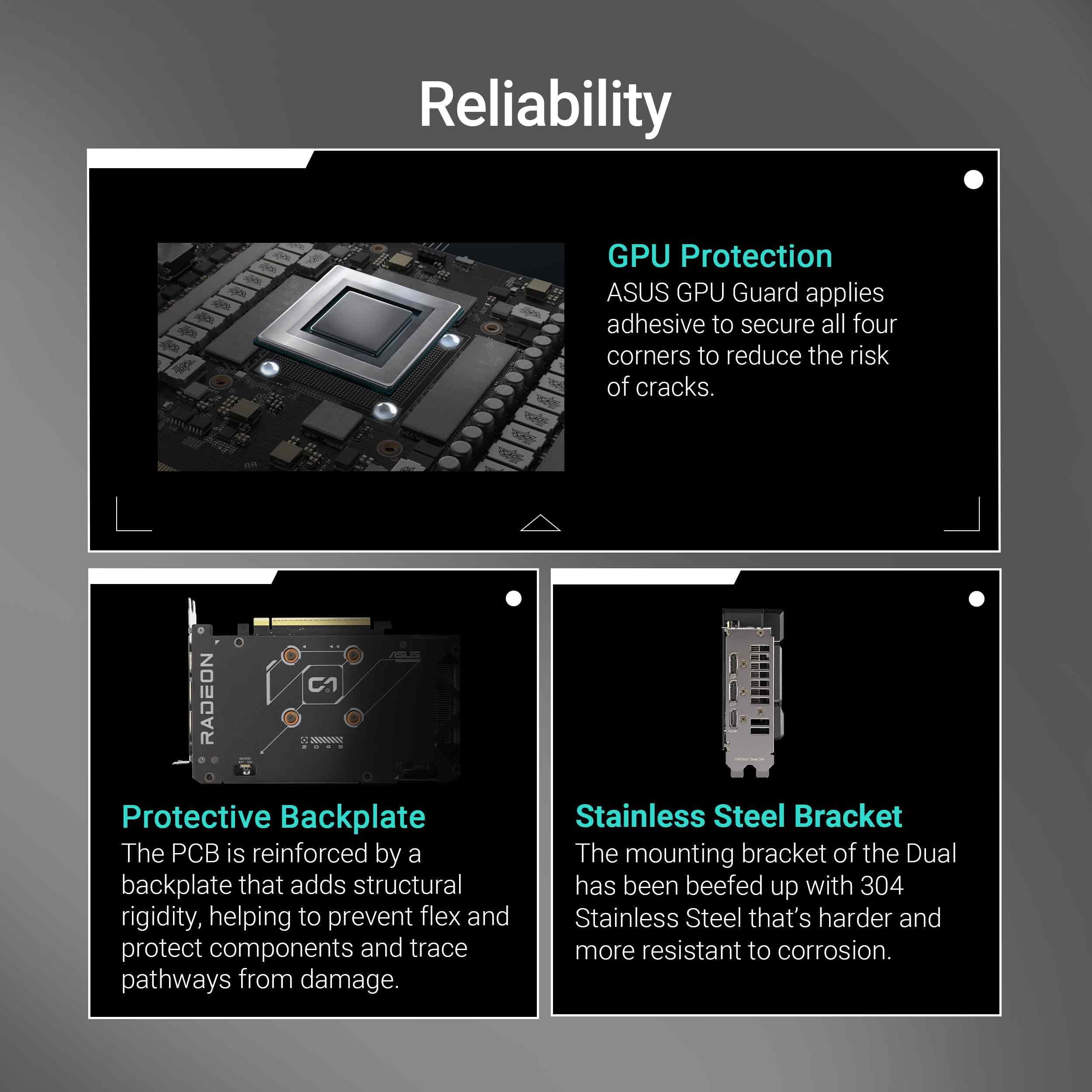 ASUS Dual Radeon™ RX 9060 XT 8GB GDDR6 Graphics Card (PCIe 5.0, HDMI 2.1b, DisplayPort 2.1a, 2.5-Slot Design, Axial-tech Fan Design, 0dB Technology, and More)