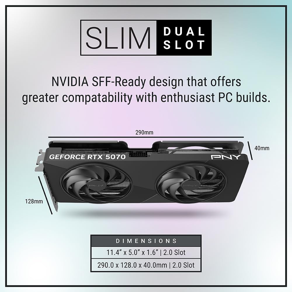PNY NVIDIA GeForce RTX™ 5070 Epic-X™ ARGB OC Triple Fan, Graphics Card,Blackwell Architecture, DLSS 4