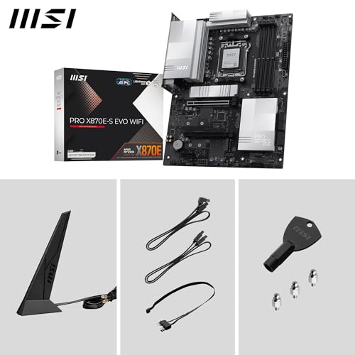 MSI MPG X870E Carbon WiFi Gaming Motherboard (AMD Ryzen 9000/8000/7000 Series Processors, AM5, DDR5, PCIe 5.0, M.2 Gen5, SATA 6Gb/s, USB 40Gbps, HDMI, Wi-Fi 7, Bluetooth 5.4, 5Gbps LAN, ATX)