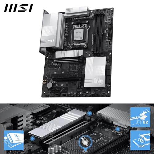 MSI MPG X870E Carbon WiFi Gaming Motherboard (AMD Ryzen 9000/8000/7000 Series Processors, AM5, DDR5, PCIe 5.0, M.2 Gen5, SATA 6Gb/s, USB 40Gbps, HDMI, Wi-Fi 7, Bluetooth 5.4, 5Gbps LAN, ATX)