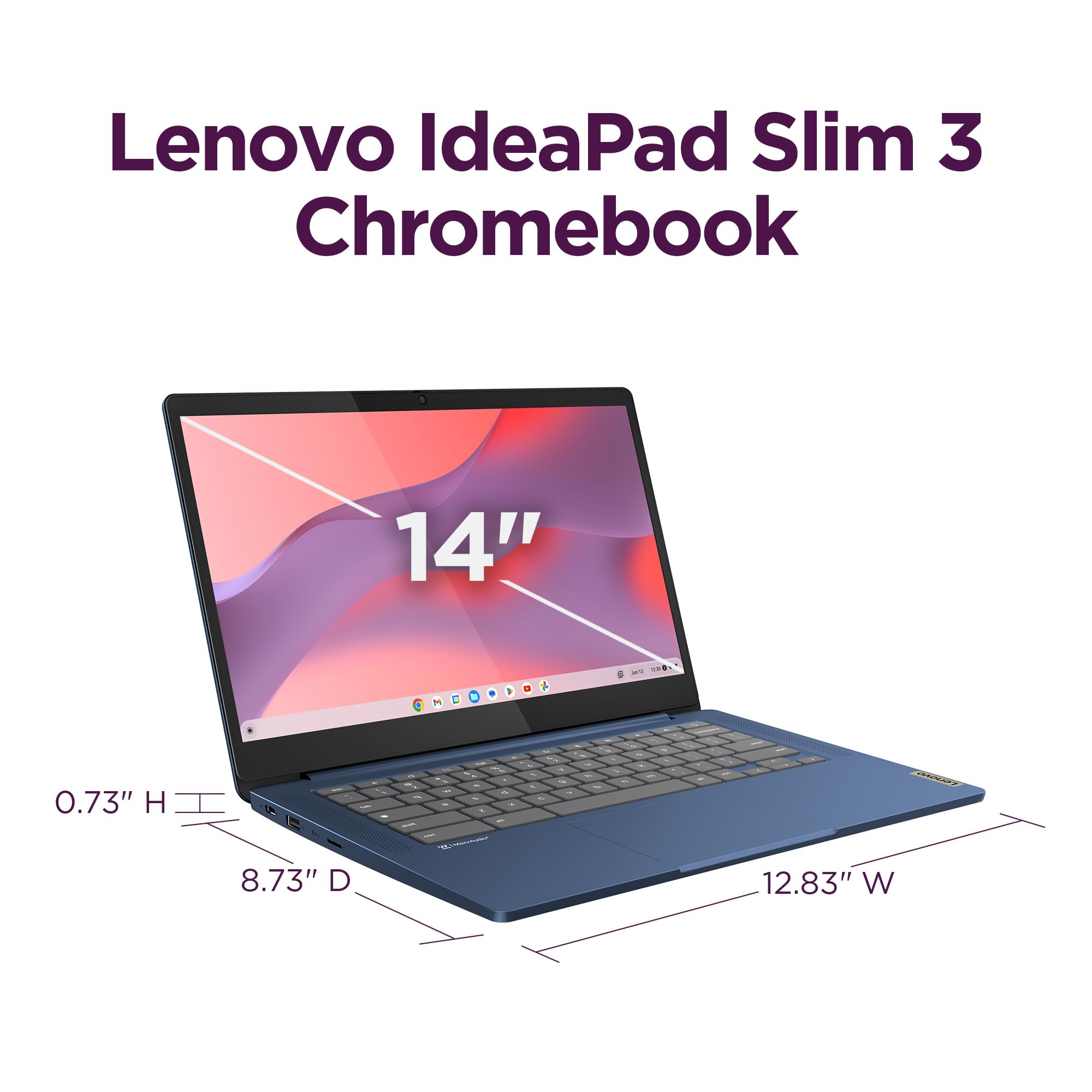 Lenovo Ideapad 1 15.6" FHD Touchscreen Laptop, with Free Lifetime Microsoft Office 2024, AMD Ryzen 5 7520U, 8GB RAM, 256GB SSD, Windows 11 Pro, Abyss Blue, with Stylus Pen & Pouch