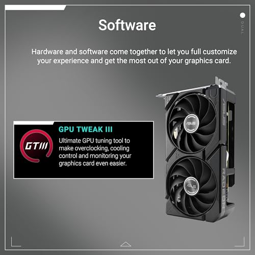 ASUS Dual Radeon™ RX 9060 XT 8GB GDDR6 Graphics Card (PCIe 5.0, HDMI 2.1b, DisplayPort 2.1a, 2.5-Slot Design, Axial-tech Fan Design, 0dB Technology, and More)
