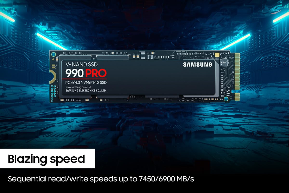 SAMSUNG 990 PRO w/Heatsink SSD Internal Solid State Hard Drive