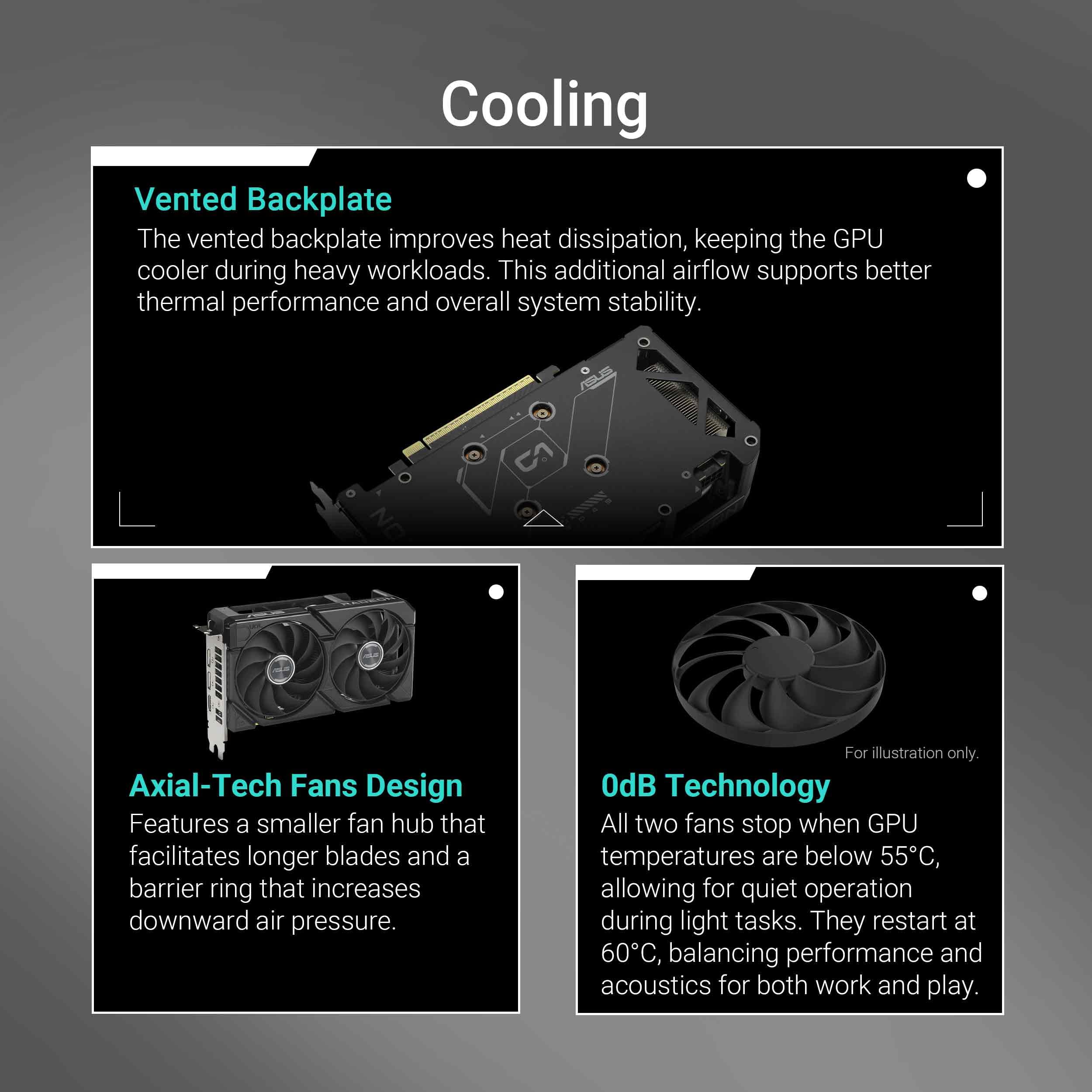 ASUS Dual Radeon™ RX 9060 XT 8GB GDDR6 Graphics Card (PCIe 5.0, HDMI 2.1b, DisplayPort 2.1a, 2.5-Slot Design, Axial-tech Fan Design, 0dB Technology, and More)
