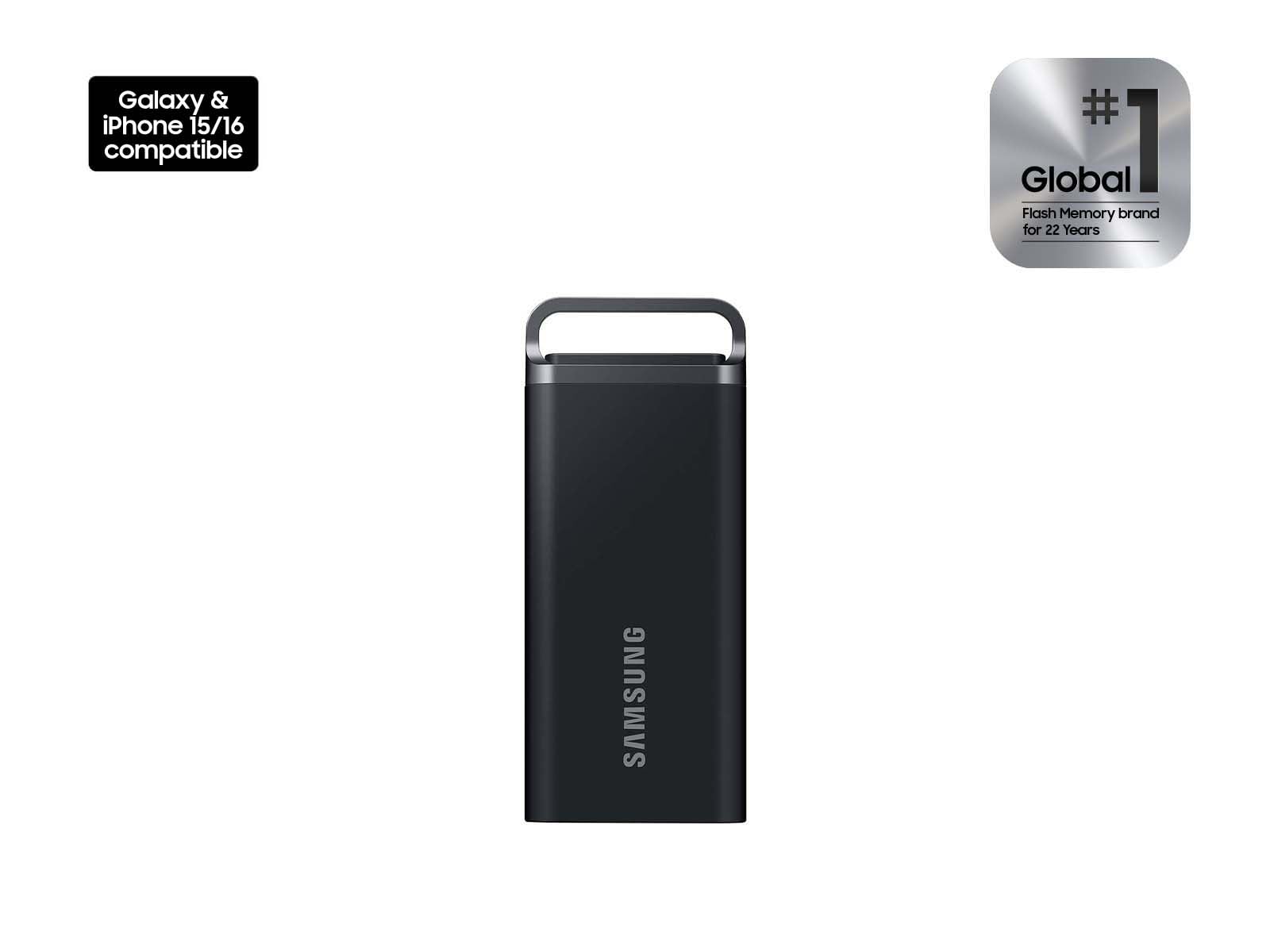 SAMSUNG T5 EVO Portable SSD Black, Up to 460MB/s, USB 3.2 Gen 1, Ideal use for Gamers & Creators, External Solid State Drive (MU PH2T0S/AM)