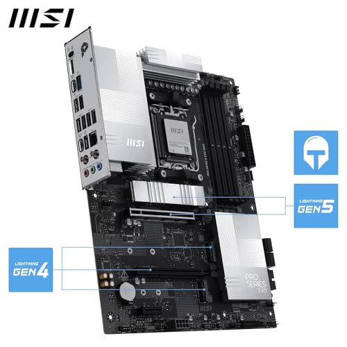 MSI MPG X870E Carbon WiFi Gaming Motherboard (AMD Ryzen 9000/8000/7000 Series Processors, AM5, DDR5, PCIe 5.0, M.2 Gen5, SATA 6Gb/s, USB 40Gbps, HDMI, Wi-Fi 7, Bluetooth 5.4, 5Gbps LAN, ATX)